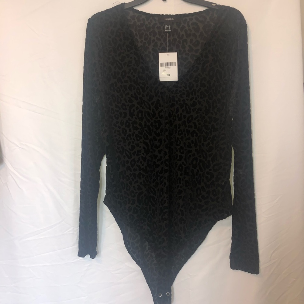 NWT leopard print sheet bodysuit